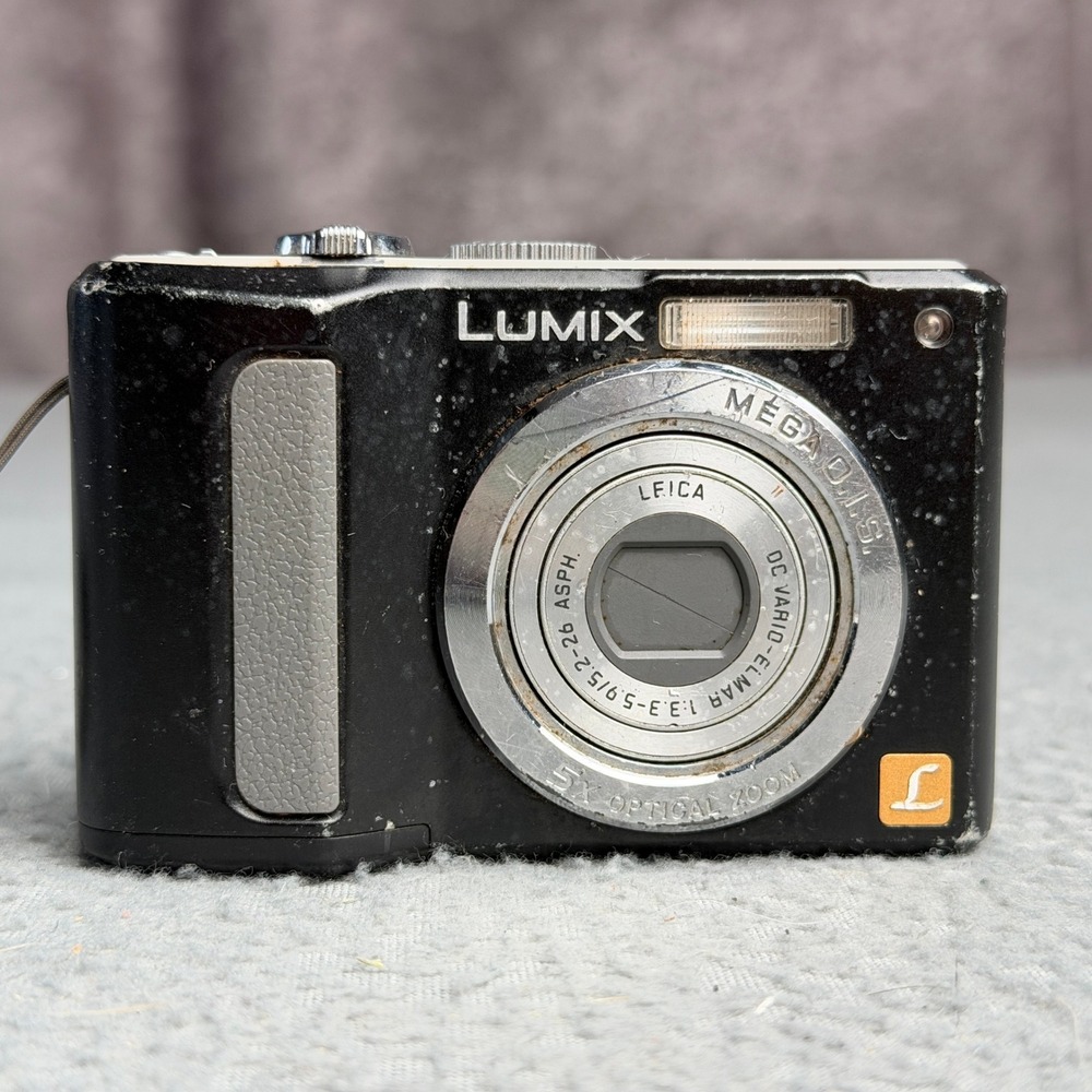 Panasonic Lumix DMC-LZ8 Digital Camera Black Leica Lens 5x Zoom Untested